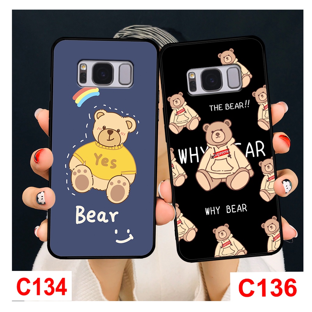 Ốp Samsung S8 - S8 plus in hình gấu đáng yêu,cute. ốp rẻ bền đẹp.