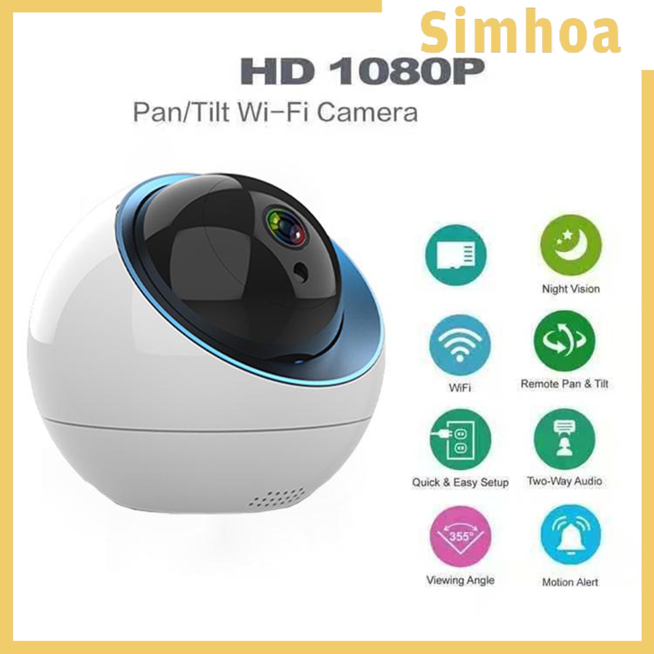 Camera Ip Không Dây Thông Minh Với Khe Cắm Thẻ Tf