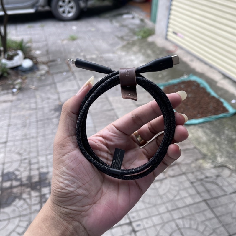 Cáp RAVPower C to L dài 1.2 Mét bọc dù siêu bền, Sạc nhanh PD 3.0 Mã RP-CB1004