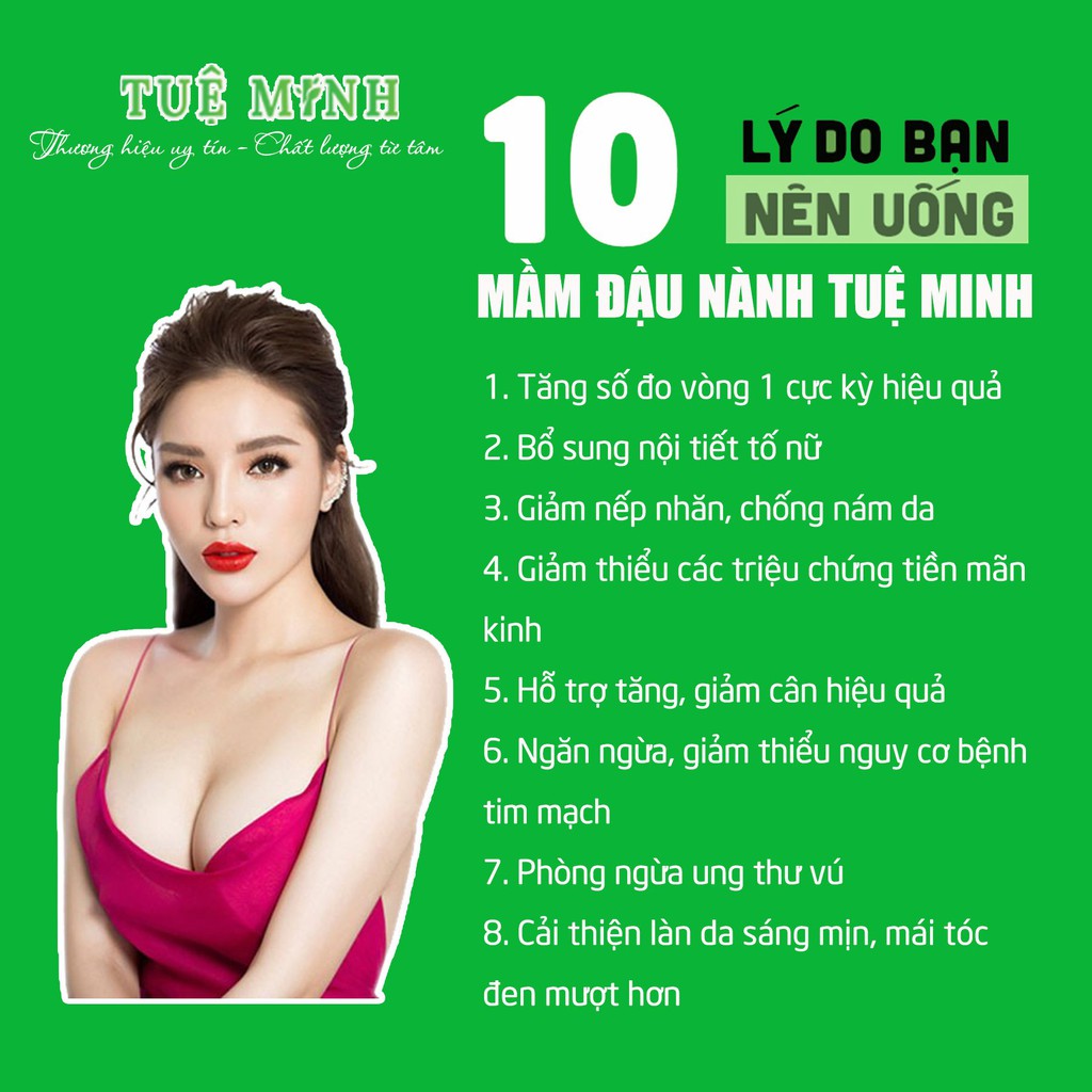 1KG Mầm Đậu Nành Tuệ Minh Cao Cấp - Đẹp Dáng , Sáng Da, Săn Chắc Vòng 1