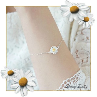[CỰC HOT] VÒNG TAY DÂY XÍCH BẠC THÁI 92.5 HOA CÚC DAISY DỄ THƯƠNG