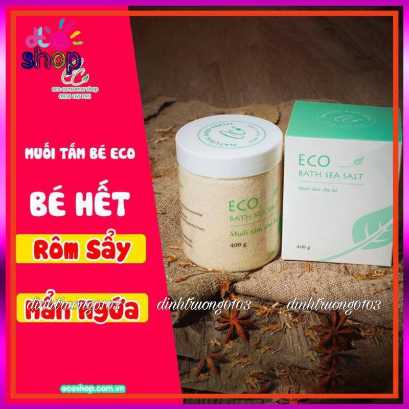 Muối Tắm Bé Sinh Dược Eco 400g Hết Mẩn Ngứa, Dị Ứng Rôm Sảy, Hăm Tã - Muối tắm bé sinh dược Eco chính hãng