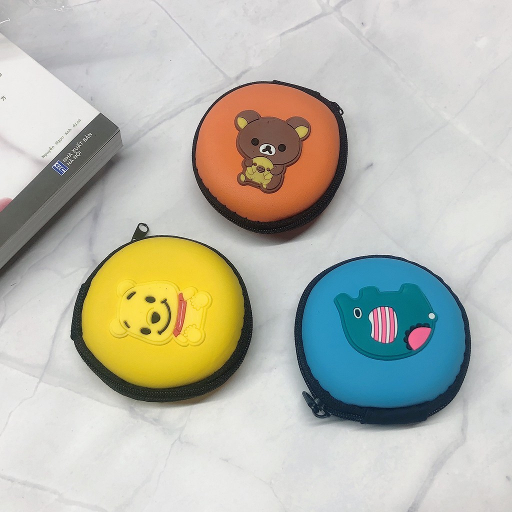 Hộp Đựng Tai Nghe Có Dây Cute - Túi Đựng Tai Nghe Cáp Sạc Nhỏ Gọn Tiện Lợi
