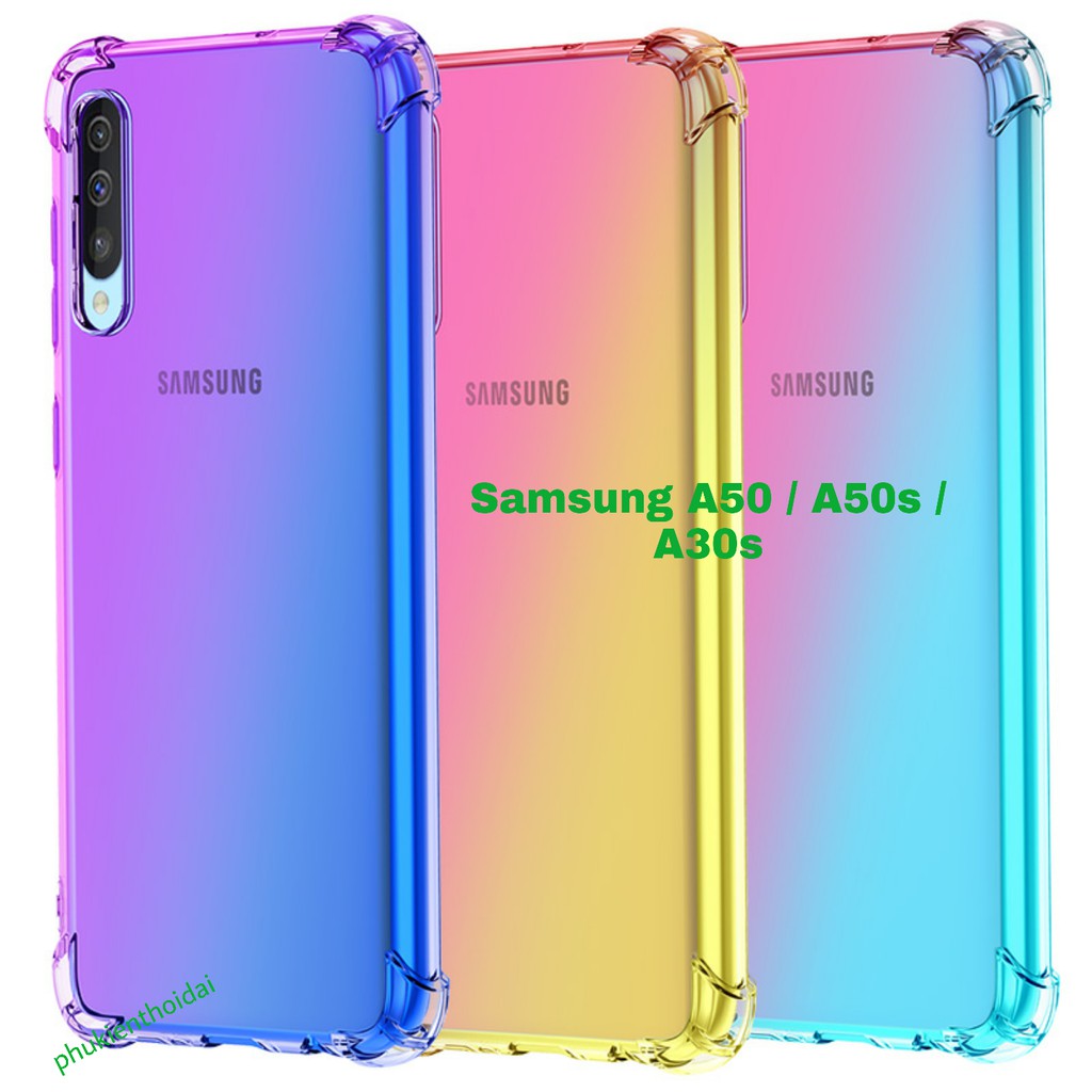 Ốp lưng Samsung A50 / A50s / A30s / A53 5G / A54 5G dẻo TPU chống sốc đa sắc lồi 4 góc cao cấp không ố vàng