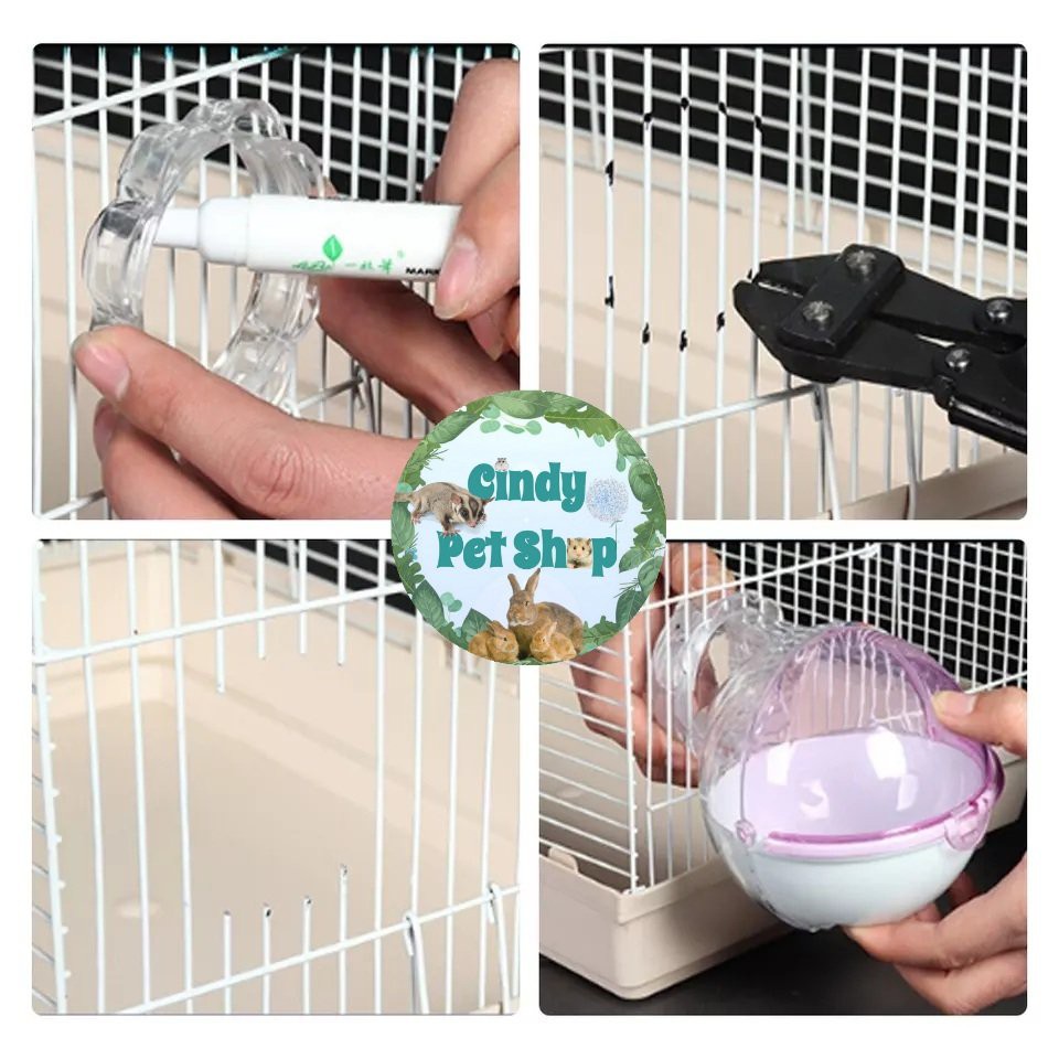 Nhà tắm mica cao cấp gắn chuồng cho Hamster