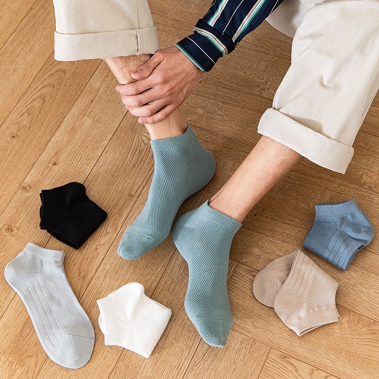 [Mã FAMARAL1 giảm 10K đơn 50K]Tất ngắn cotton nam nữ Hàn Quốc sét vớ tất nữ cổ ngắn cao cấp nhiều màu - T8