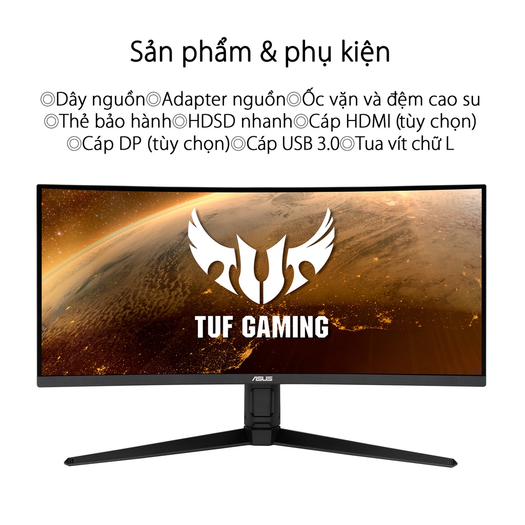Màn Hình Máy Tính Asus TUF Gaming VG34VQL1B 34 Inch WQHD VA 165Hz Cong - Hàng Chính Hãng