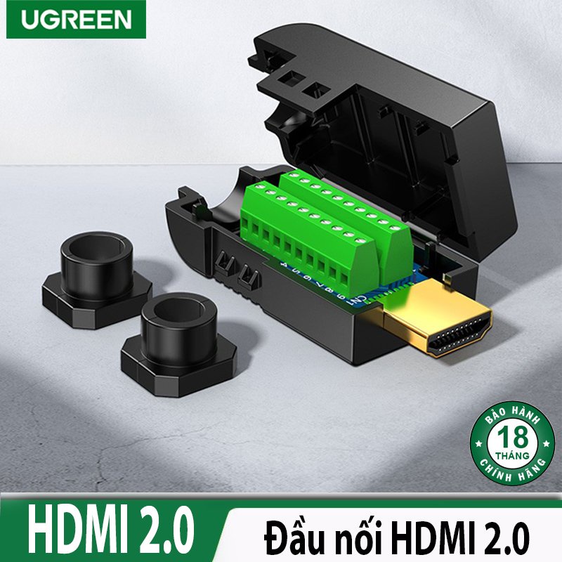Đầu nối dây HDMI Chính Hãng Ugreen 80741- loại vặn vít Cao Cấp HD142