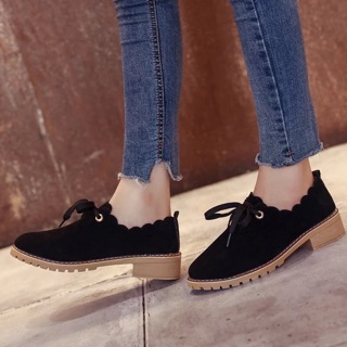 Giày buộc dây da lộn sz 35-40
