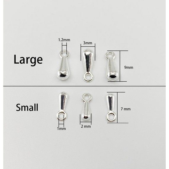 Set 100 hạt giọt nước 2*7mm/3*9mm làm trang sức thủ công