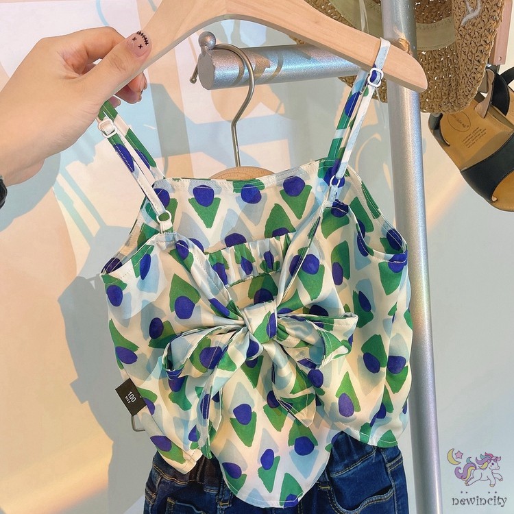 Áo Hai Dây Thời Trang Mùa Hè Hàn Quốc Cho Bé Gái