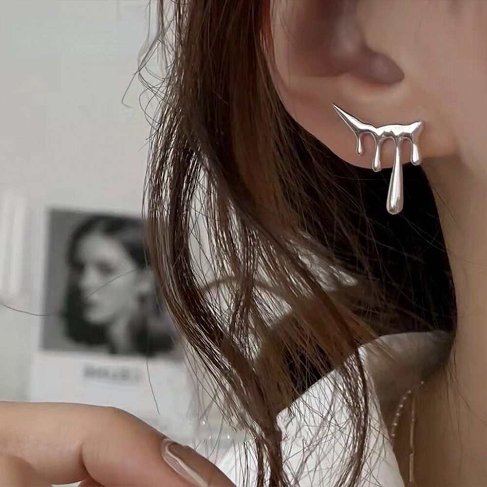 Khuyên Tai Hình Giọt Nước Phong Cách Punk Thời Trang Cho Nữ