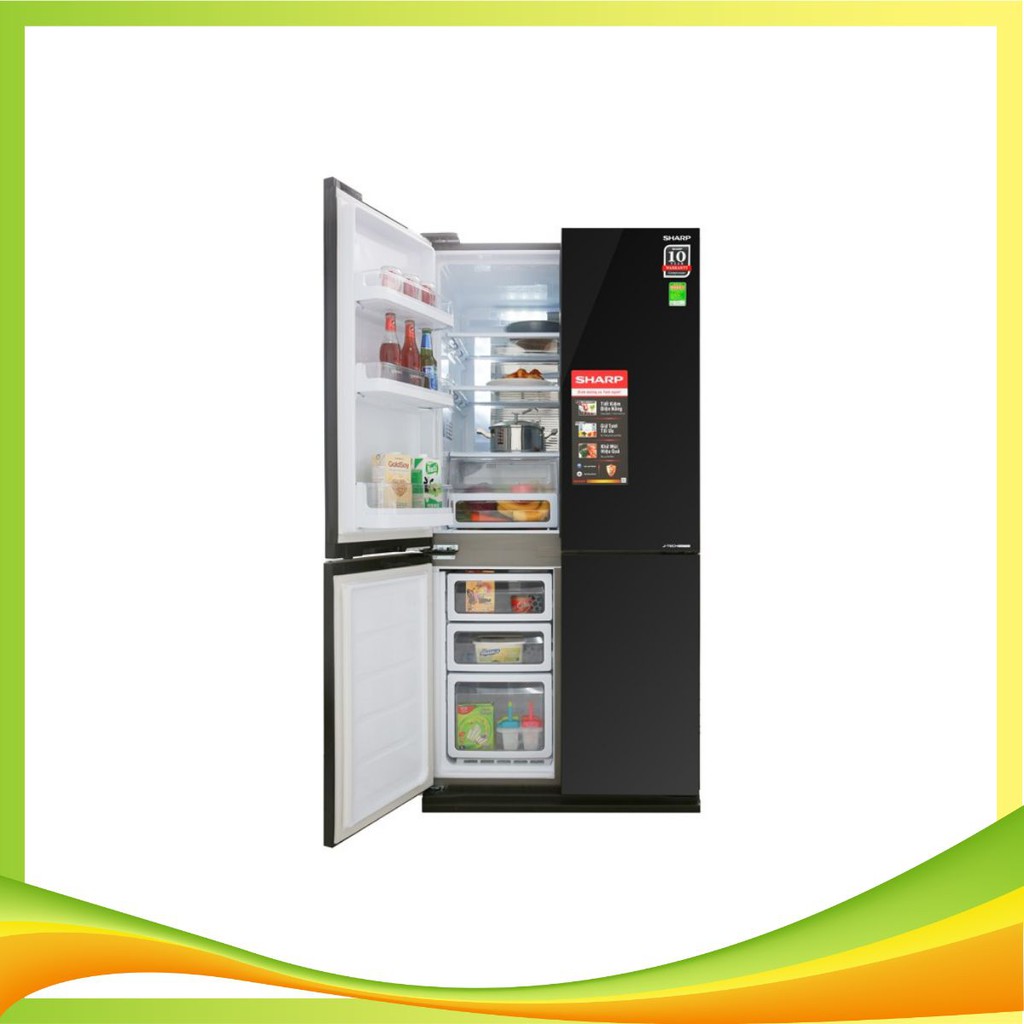 Tủ lạnh 4 cửa Sharp Inverter 626 lít (Hàng chính hãng, bảo hành 12 tháng) SJ-FX688VG-BK