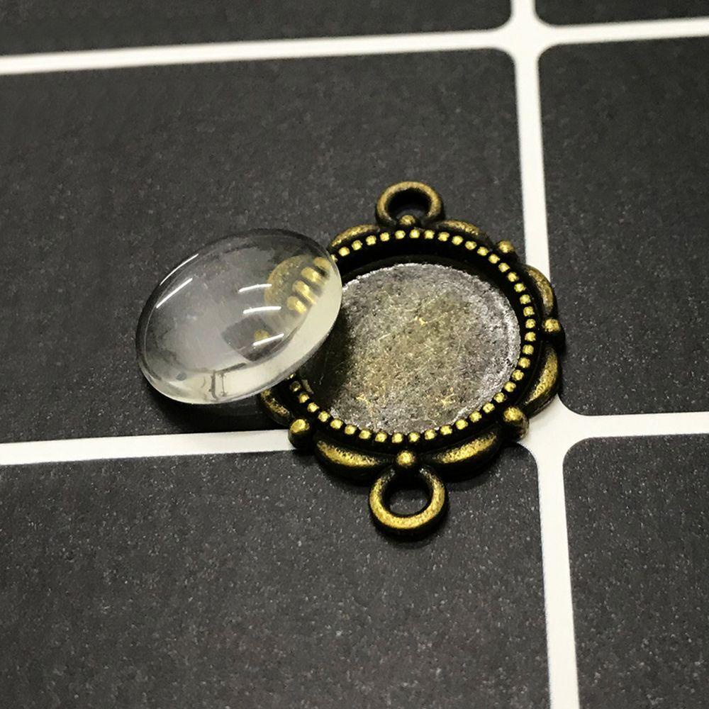 JARRED Kính Bộ 50 Mặt Dây Chuyền Tròn Mặt Đá Cabochon