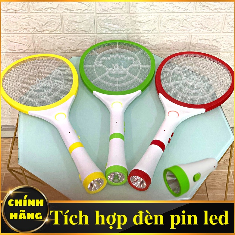 Vợt bắt muỗi bằng điện sạc QCONE YH 455 tích hợp đèn pin tháo rời đèn thu hút muỗi