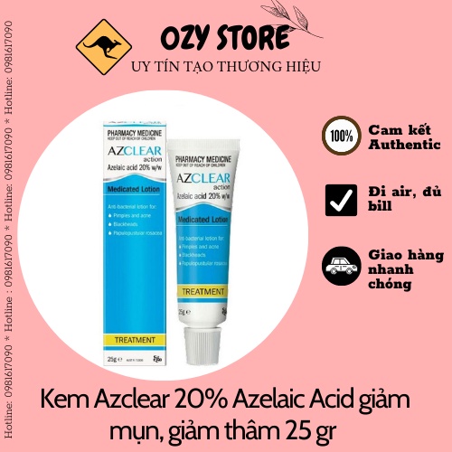 Kem AZCLEAR Action Lotion giảm mụn, mờ thâm 25gr