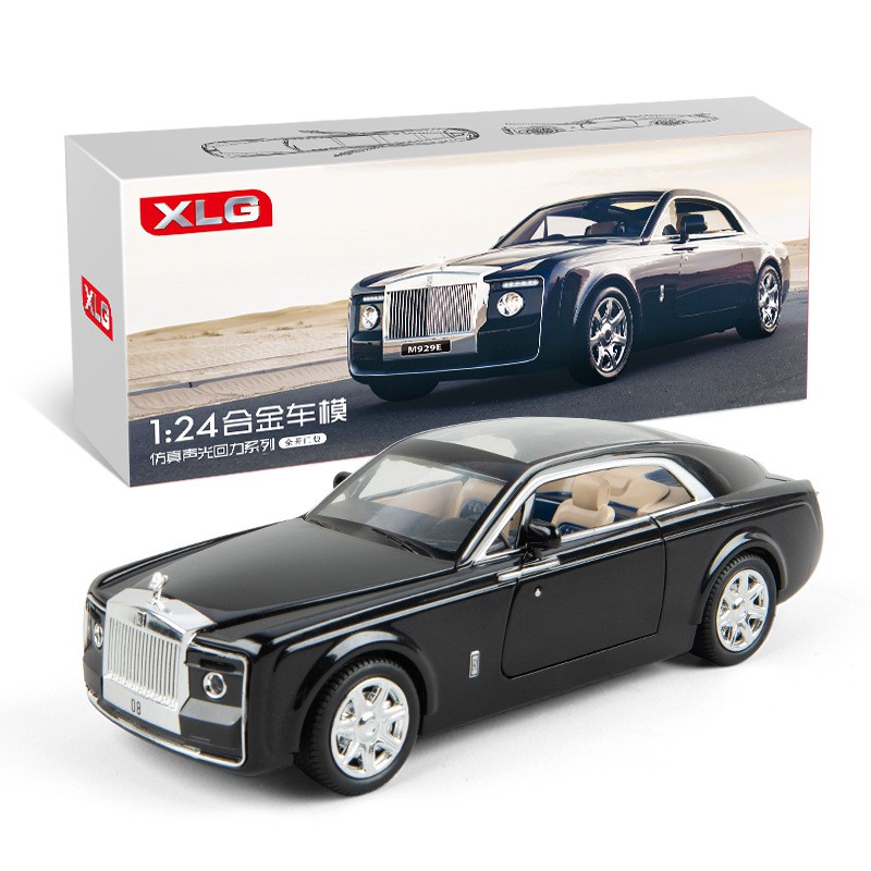 Xe mô hình tĩnh Rolls Royce Sweptail tỉ lệ 1:24 XLG hợp kim cao cấp - Màu đen