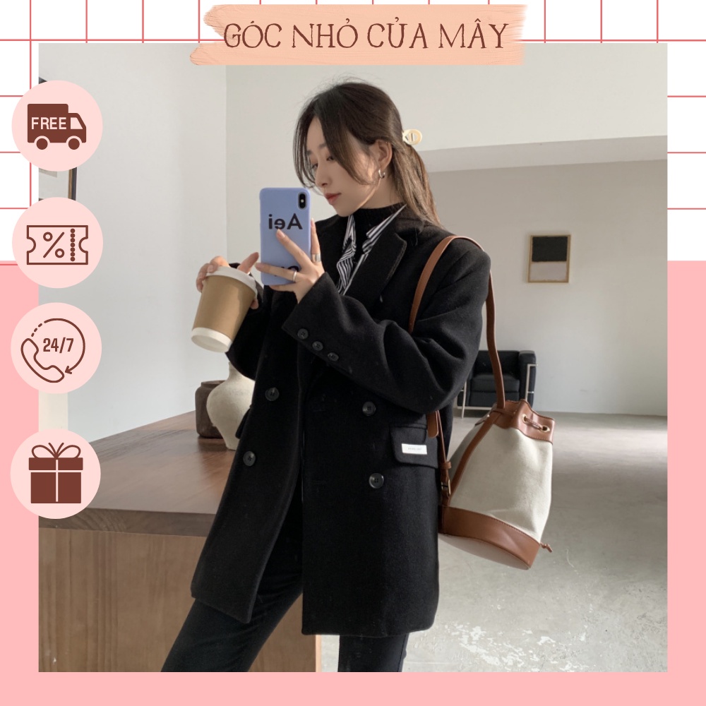 Áo vest dạ phong cách Hàn Quốc thu đông