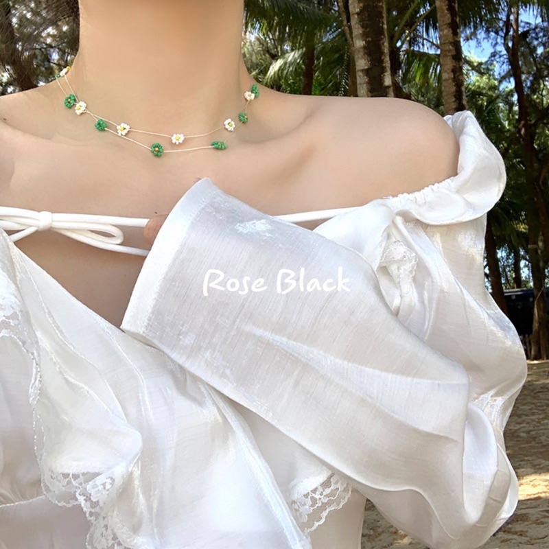 Vòng cổ choker kết hoa nhỏ xinh mã IJ-920