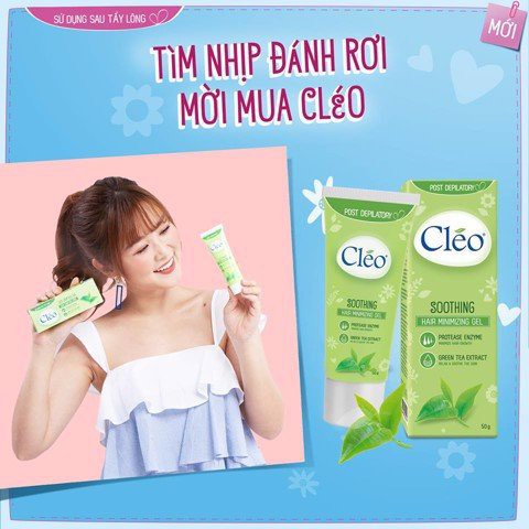 Gel Dịu Da Sau Tẩy Lông Cleo Hỗ Trợ Làm Chậm Mọc Lông 50g