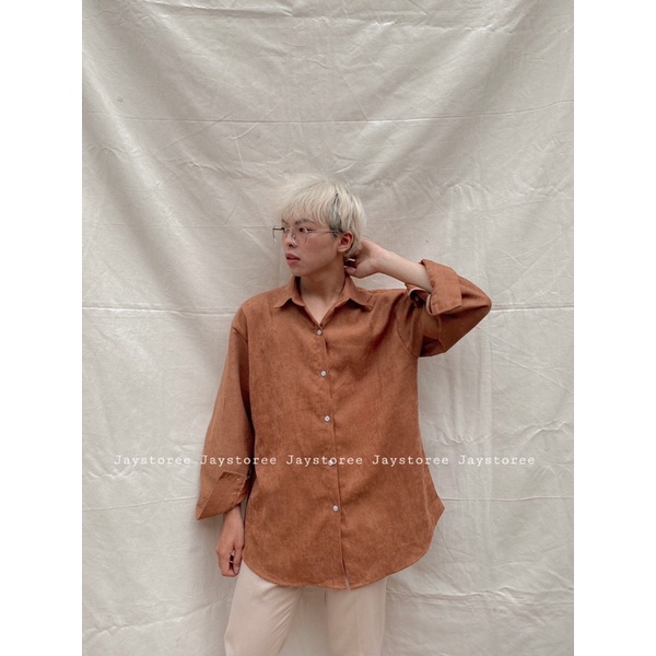 Sơmi Nhung Kupi form rộng/Nam Nữ Unisex ❤️TRẮNG/ĐEN/HỒNG/XANH ❤️