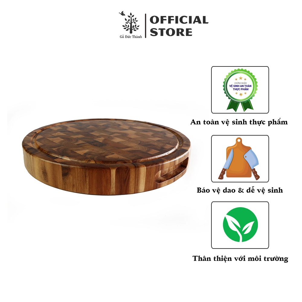 Thớt sớ lật gỗ tràm hình tròn Gỗ Đức Thành 16061