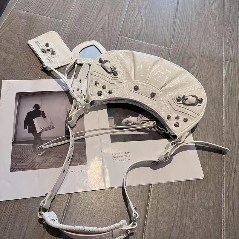 Túi Denim Hình Trái Tim Đính Kim Cương Lấp Lánh Siêu Sáng Bóng Cho Xe Máy