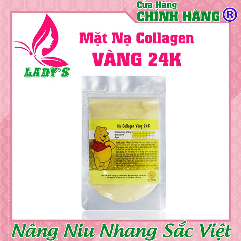 Mặt Nạ Collagen Gold 24k Natural Spa, Giúp Da Trắng Sáng, Mờ Thâm Nám, Chống Lão Hóa Và Giảm Nếp Nhăn Chính Hãng