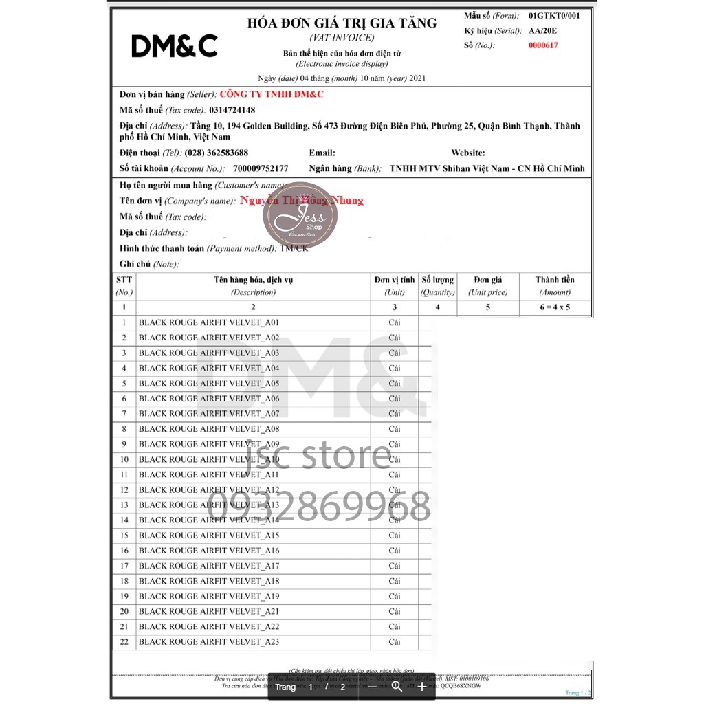 Son Kem Black Rouge Air Fit Velvet Tint