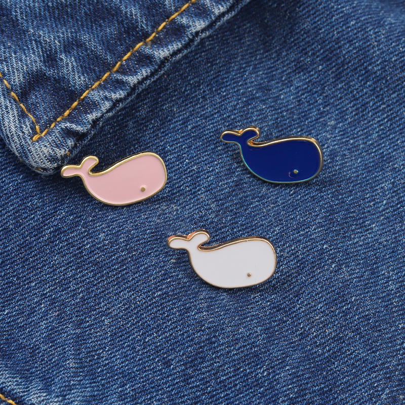 Ghim Cài Áo Hình Cá Voi Bằng Kim Loại 3 Kiểu Dáng Dễ Thương Dành Cho Bé
