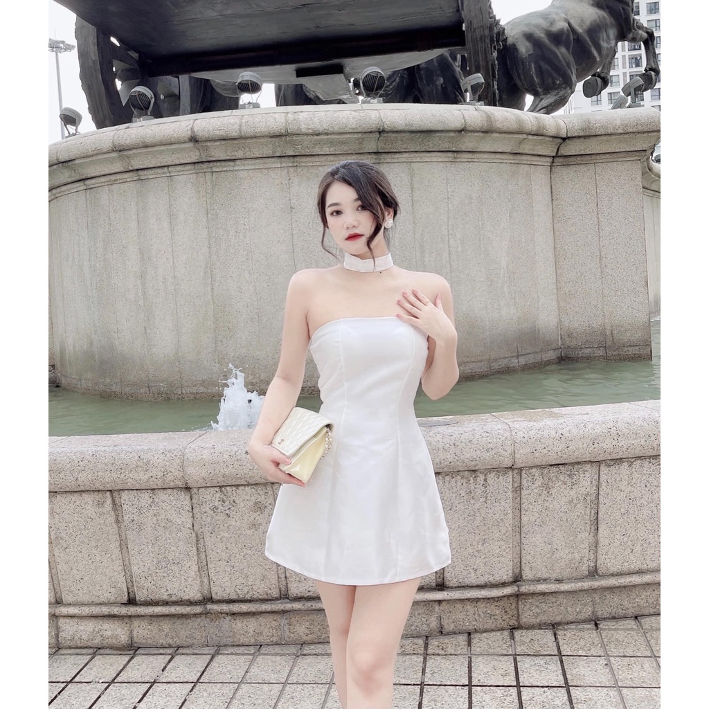 Váy Cúp Ngực Trơn 2 Màu Đen Trắng