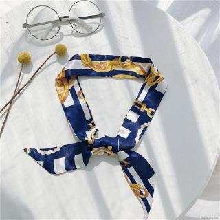 Life Cycle Silk Scarf Small Ribbon Colorful Elegant Concise Printed Personality Neckerchief