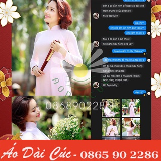 Áo dài 4 tà truyền thống, màu hồng phấn, lụa chiffon cao cấp, không nhăn, không xù - T08