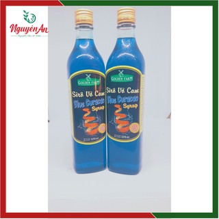 SIRÔ GOLDEN FARM BLUE CURACAO VỎ CAM 520 ML