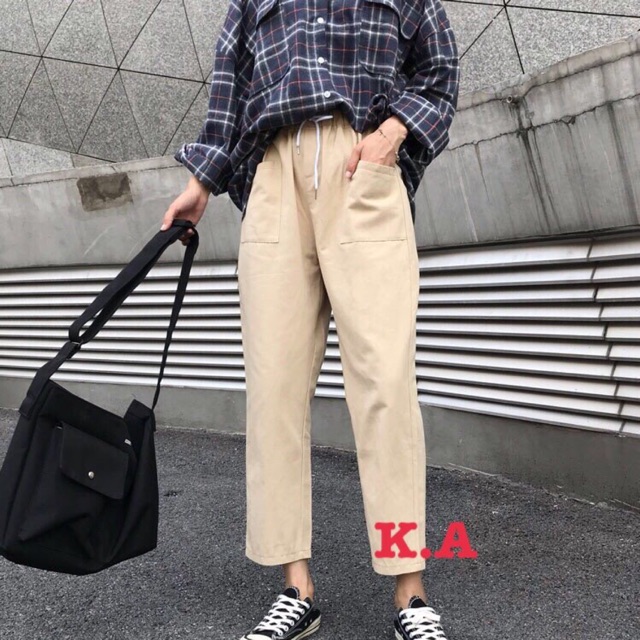 Quần kaki túi hộp