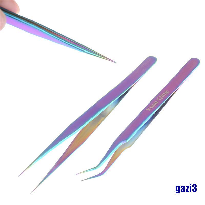 (Hàng Mới Về) Nhíp Inox Màu Cầu Vồng Trang Trí Móng Tay Tiện Lợi