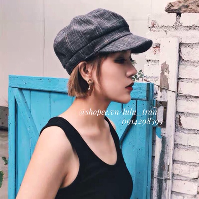 [Ảnh thật] Mũ nồi phớt dạ beret - nón lưỡi trai beret có chun phía sau