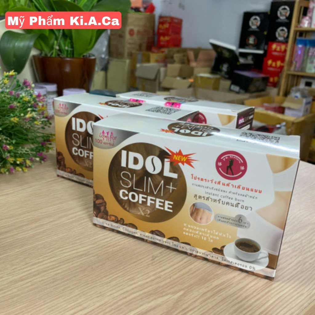 Cà Phê Giảm Cân Idol Slim Coffee Thái lan, Giảm Mạnh, Giảm 3-5kg tùy theo cơ địa ( hộp 10 gói )