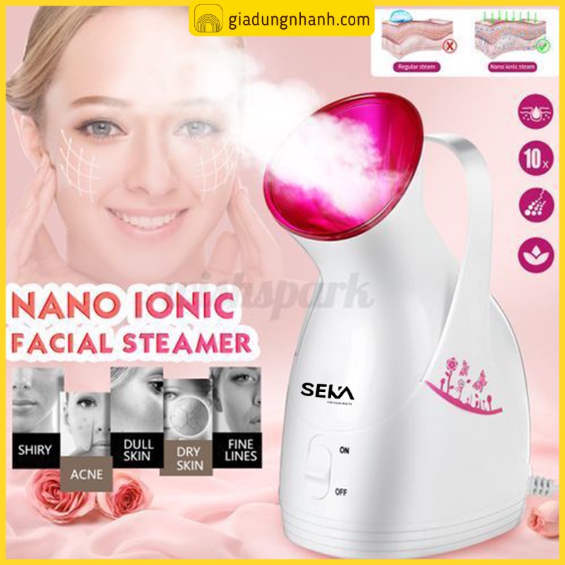 Máy Xông Mặt Senka Trắng Cao Cấp, Máy Xông Hơi Mặt Làm Đẹp Chuẩn Spa Tại Nhà
