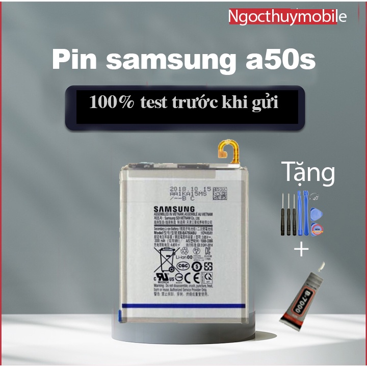 Pin thay thế cho samsung a50s tặng kèm bộ sửa thay thế và keo dán b7000.