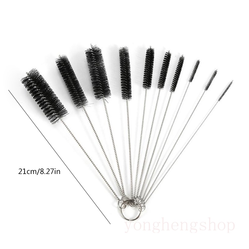 Set 10 Cọ Vệ Sinh Ống Hút / Bình Nước / Bàn Phím Máy Tính