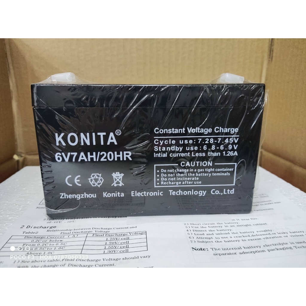 Acquy xe  ô tô, máy điện trẻ em 6v 7ah, 6v4ah
