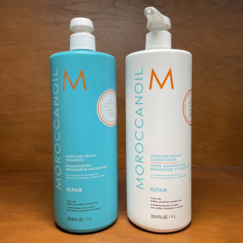 🌾Best Seller🎋Bộ dầu gội xả dưỡng ẩm phục hồi Moroccanoil Moisture Repair 1000mlx2