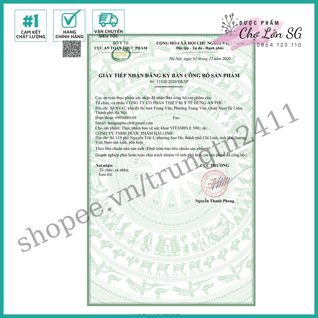 Viên uống bổ sung VITAMIN E 500  hỗ trợ làm đẹp da – Hộp 60 viên