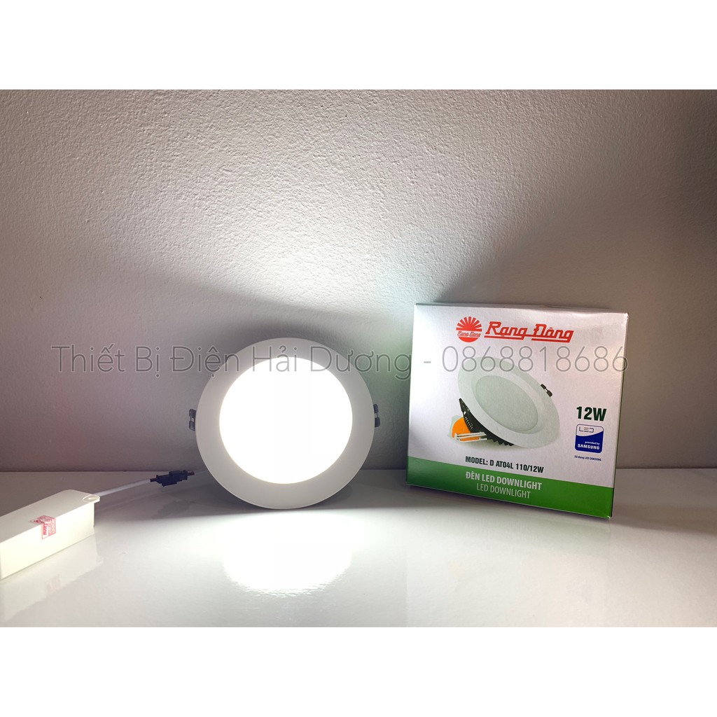 Đèn downlight Rạng Đông led âm trần AT04L 110/12w  - Bảo hành 24 tháng