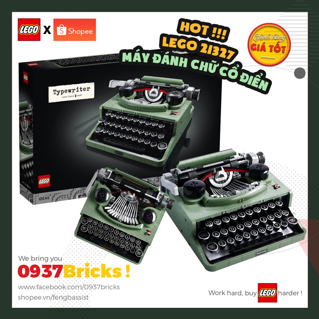 [HOT] LEGO 21327 Chính hãng LEGO Ideas Máy Đánh Chữ