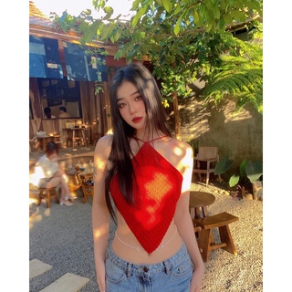 Áo yếm len ( Crochet Diamond Top Handmade)