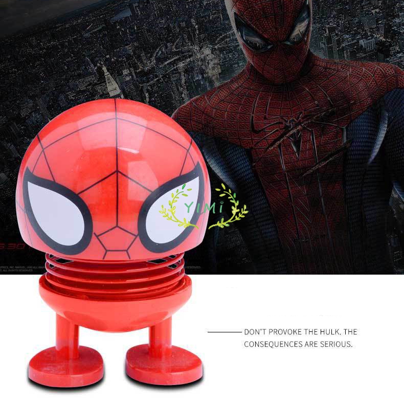 Boneka Per Emoji Avengers Head Spring Shakes Doll Dashboard Hình❤Yimi❤
