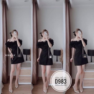 (Bigsize) Đầm trễ vai D983