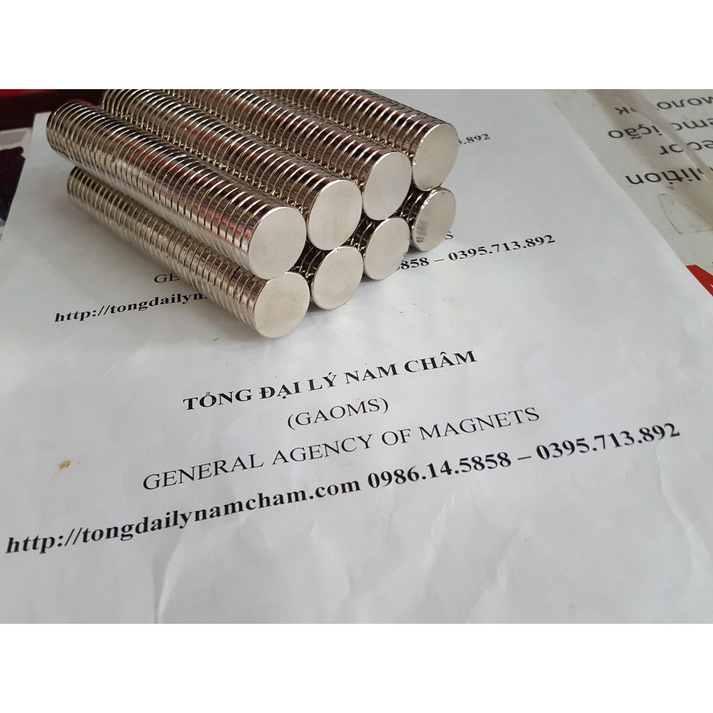 Nam châm đất hiếm lực hút mạnh 20x2mm